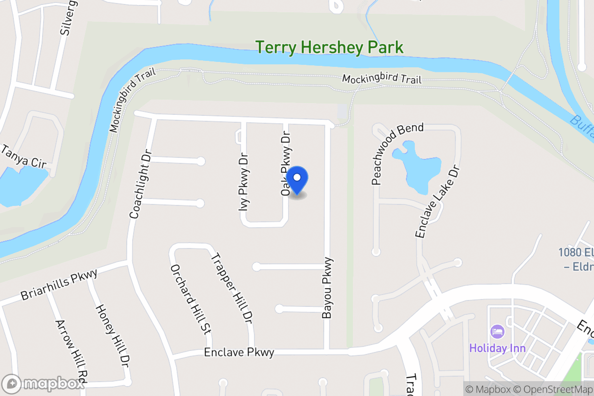 Map of 925 Oak Parkway Dr, Houston