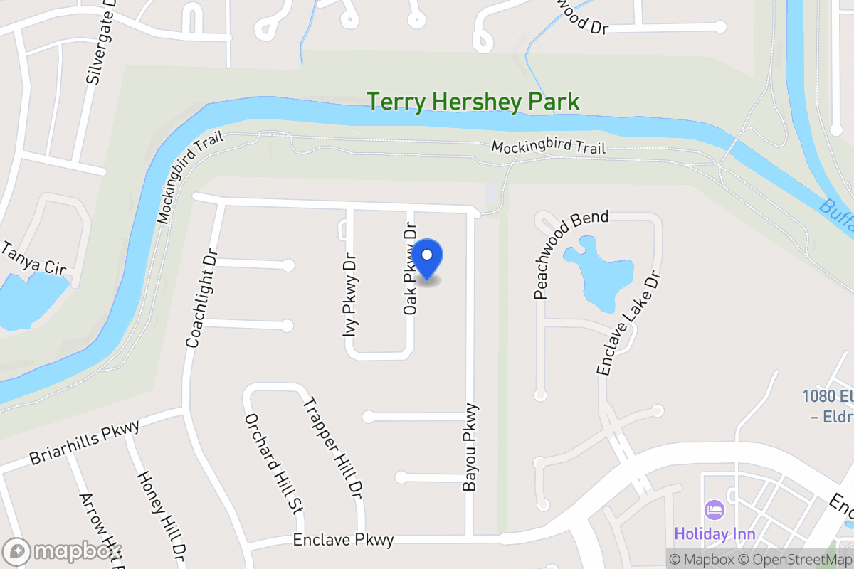 Map of 919 Oak Parkway Dr, Houston