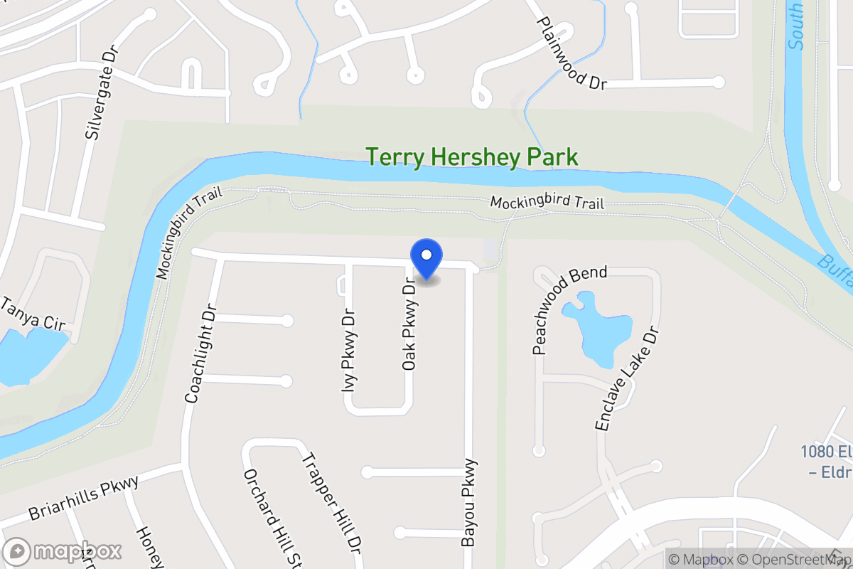 Map of 907 Oak Parkway Dr, Houston