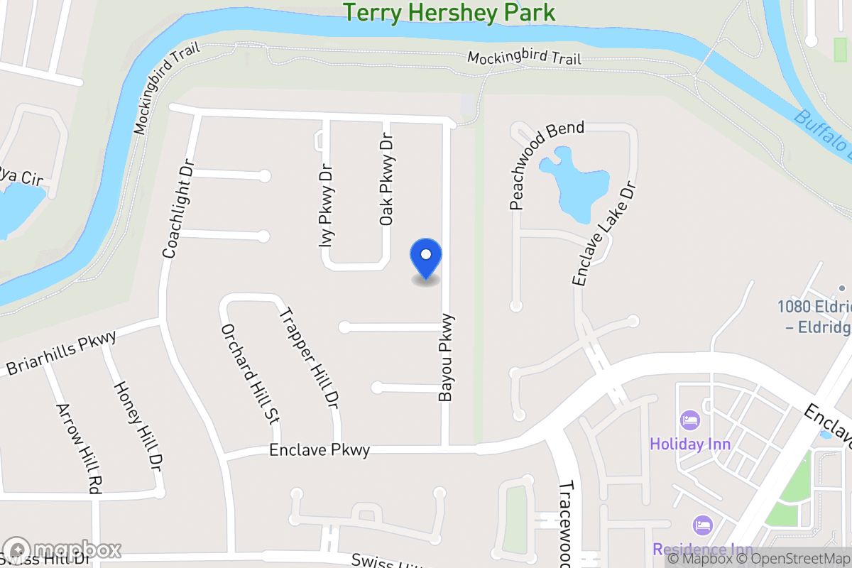 Map of 934 Bayou Pky, Houston