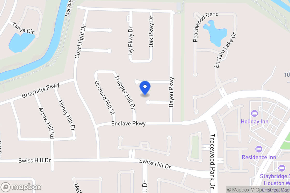 Map of 13718 Bayou Parkway Ct, Houston