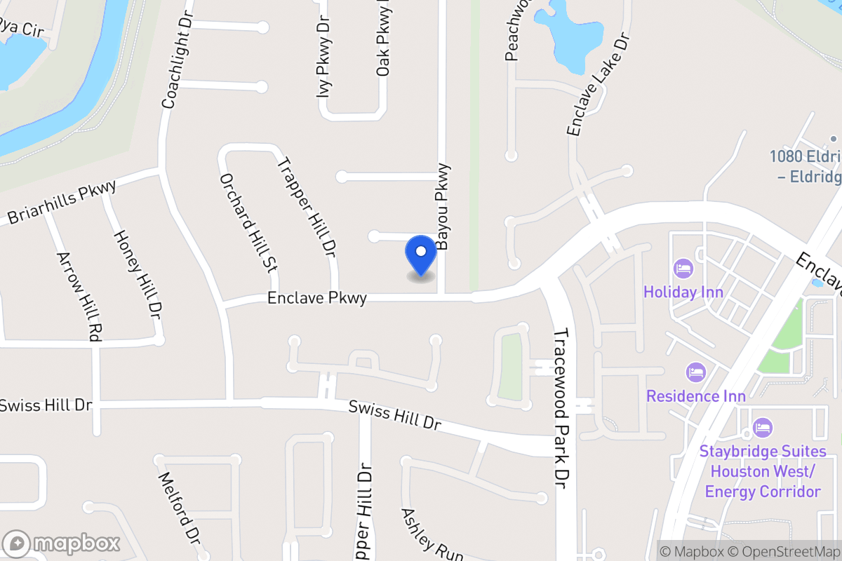 Map of 963 Enclave Pky, Houston