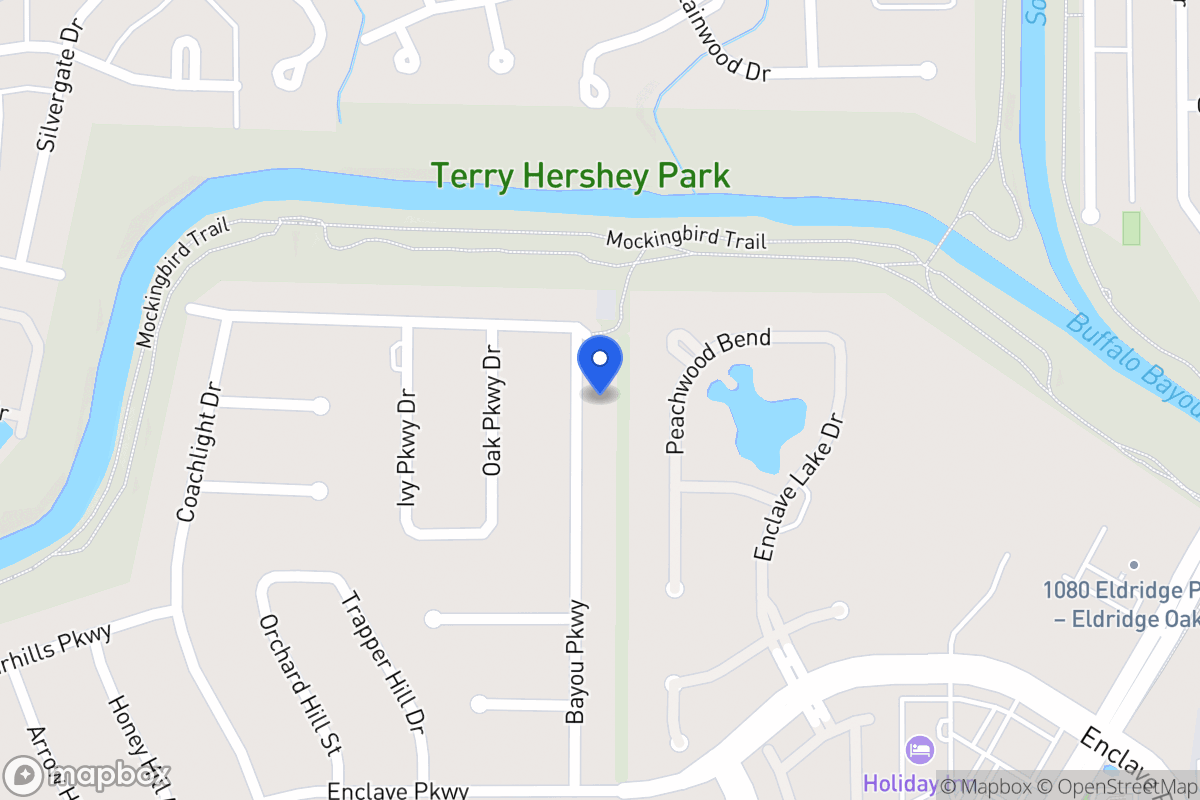Map of 907 Bayou Pky, Houston