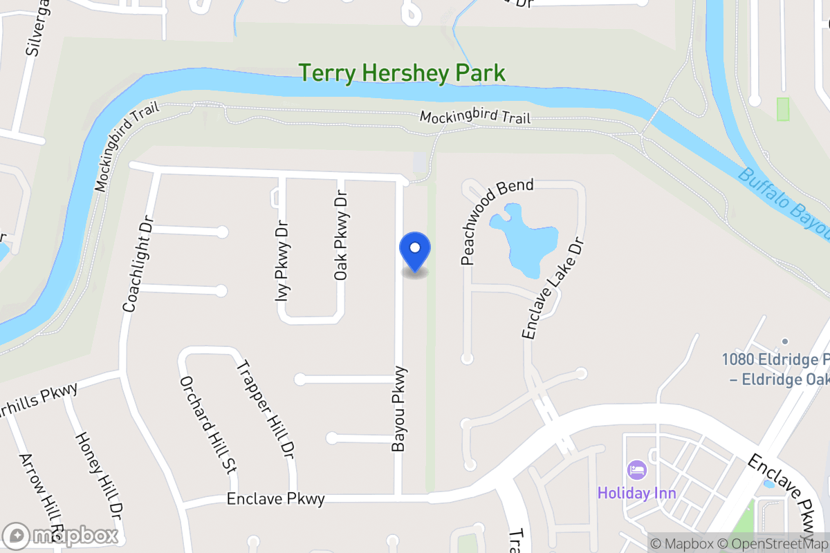 Map of 919 Bayou Pky, Houston