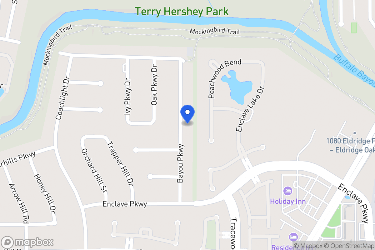 Map of 931 Bayou Pky, Houston
