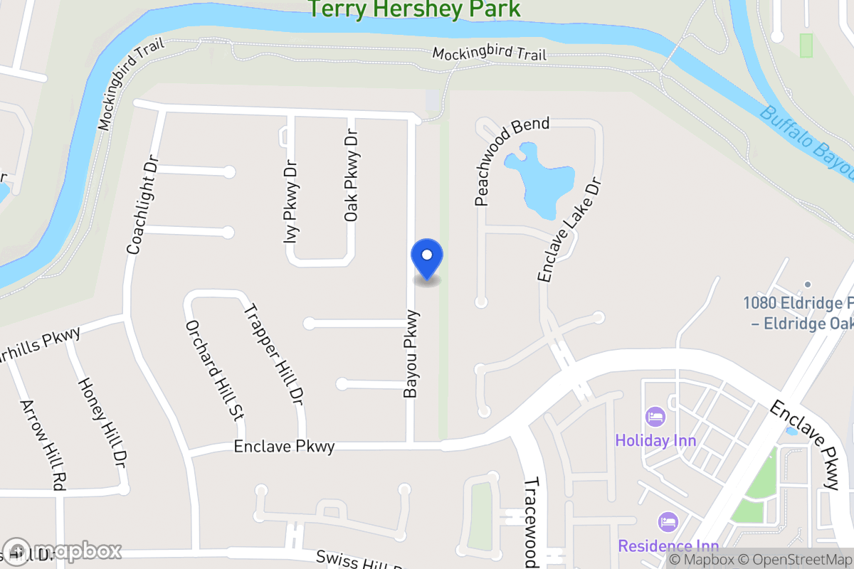 Map of 935 Bayou Pky, Houston