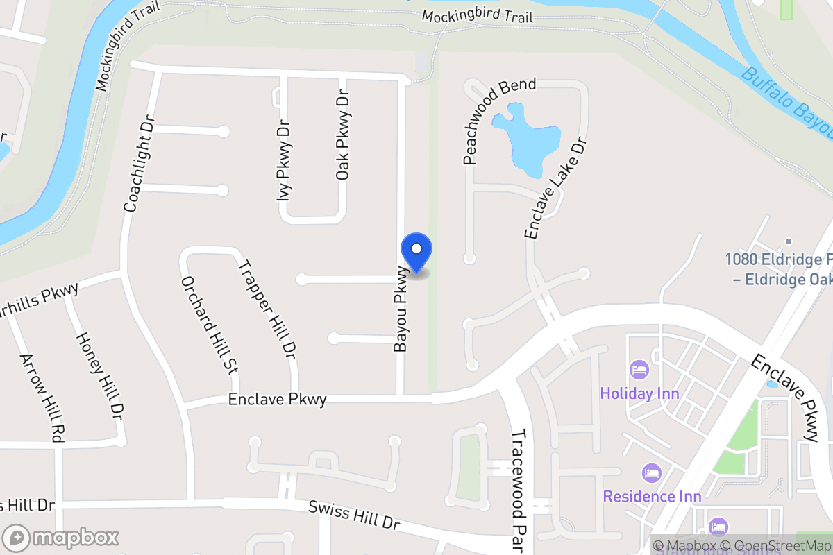 Map of 943 Bayou Pky, Houston