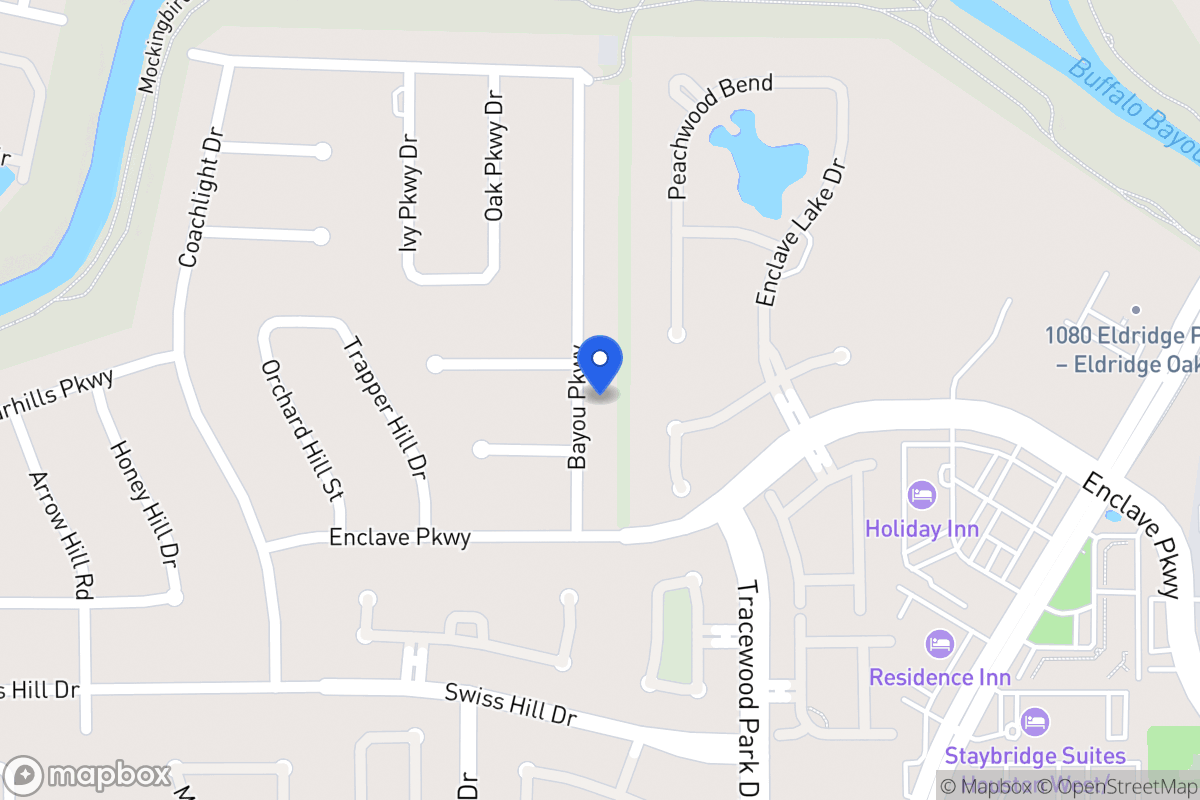 Map of 1003 Bayou Pky, Houston