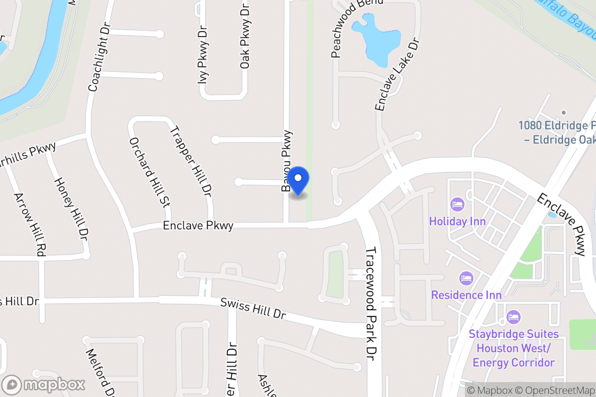Map of 1019 Bayou Pky, Houston