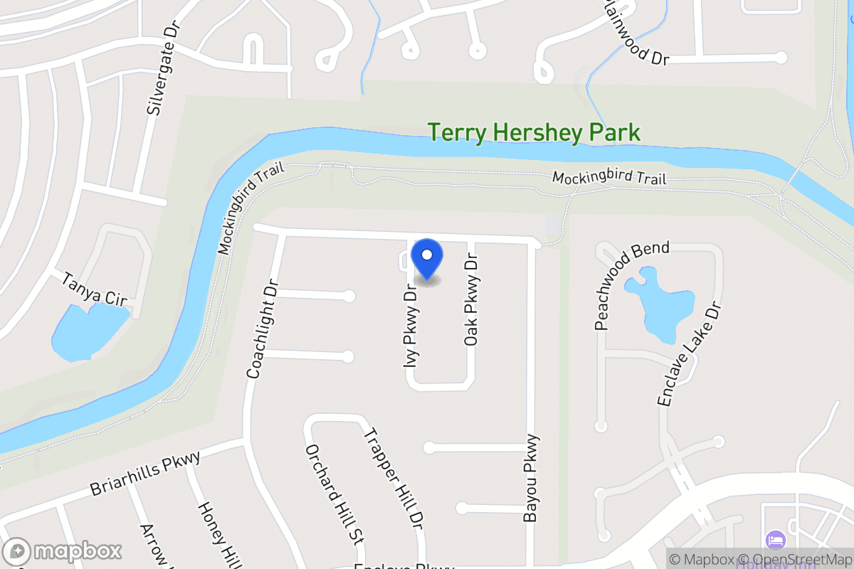 Map of 909 Ivy Parkway Dr, Houston
