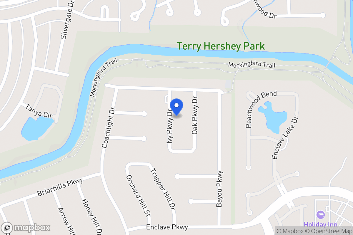 Map of 915 Ivy Parkway Dr, Houston