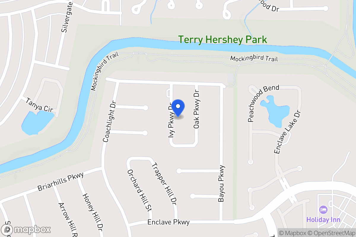 Map of 919 Ivy Parkway Dr, Houston