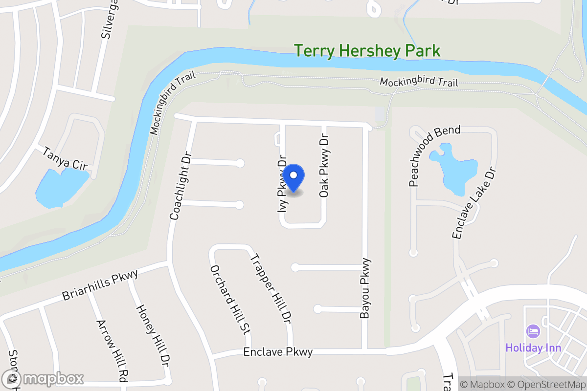 Map of 923 Ivy Parkway Dr, Houston