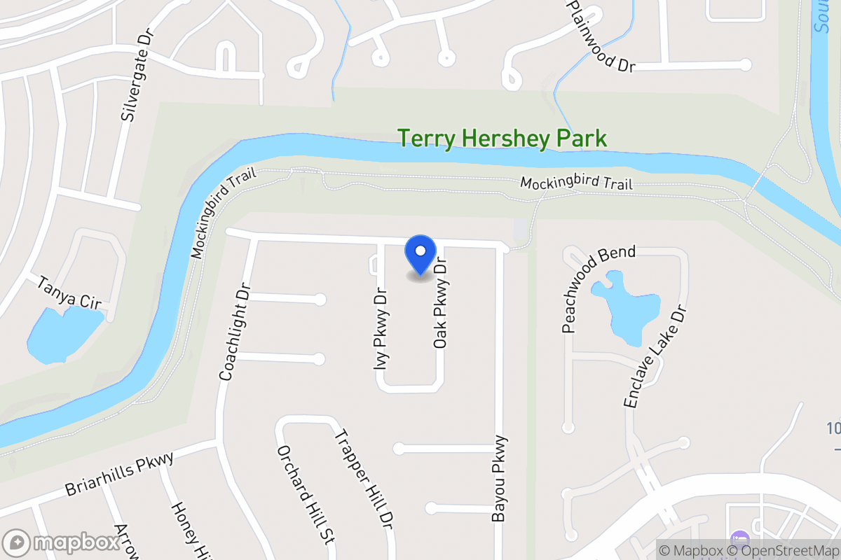 Map of 906 Oak Parkway Dr, Houston