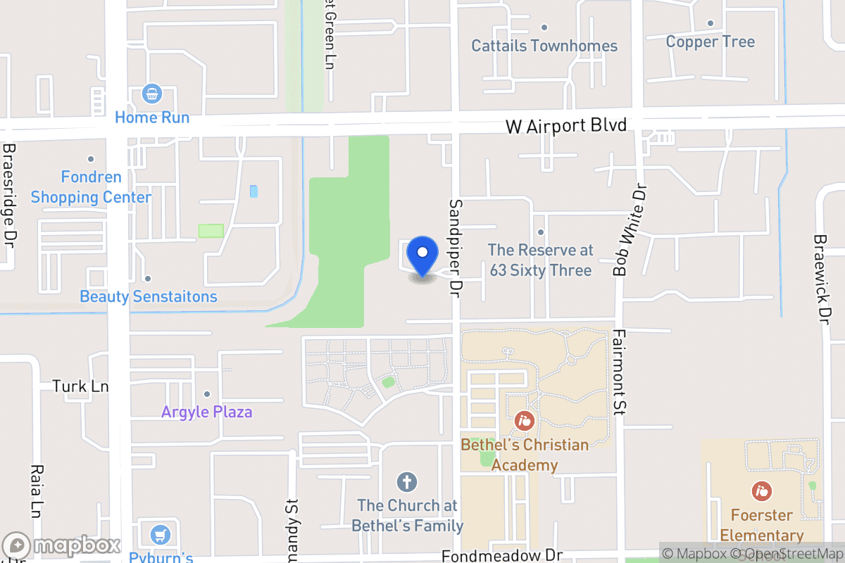 Map of 12380 Sandpiper Dr, Houston