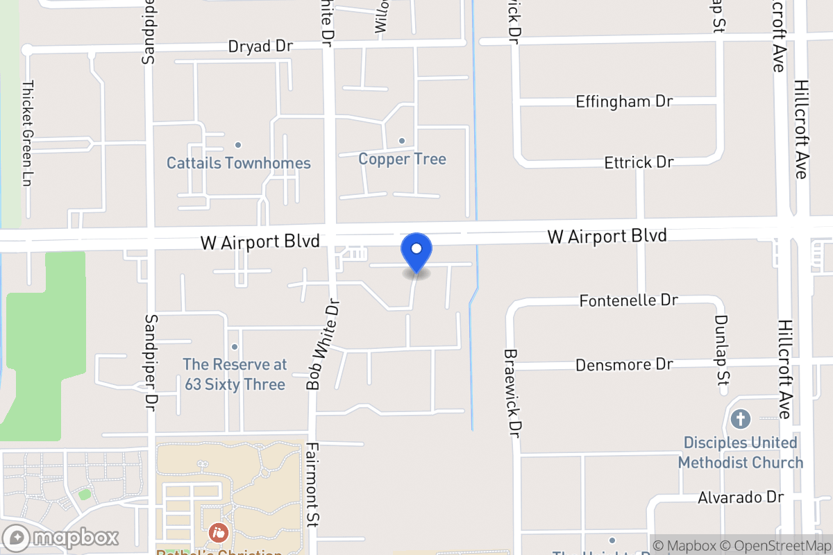 Map of W 6255 Airport Blvd, Houston