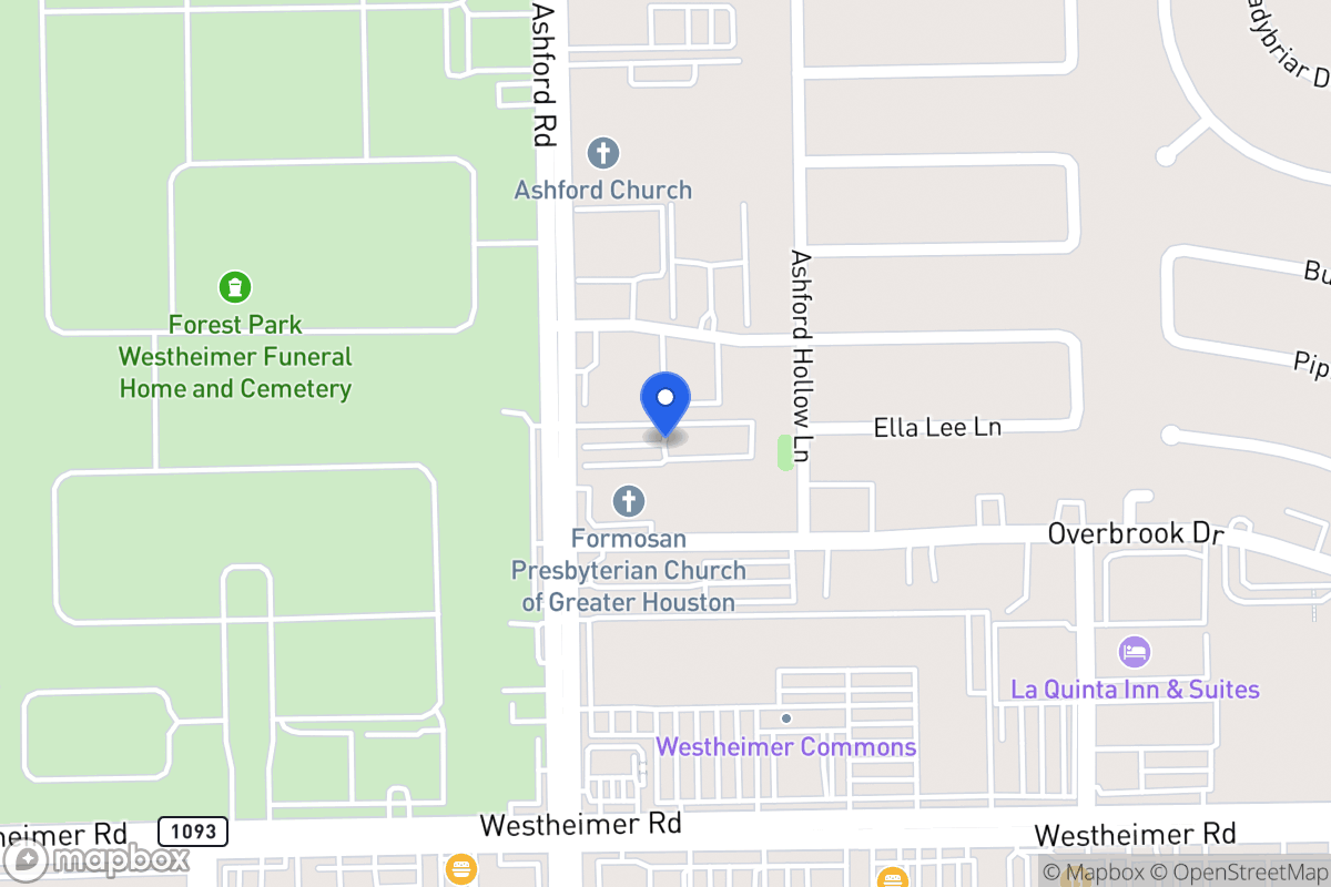 Map of S 2305 Dairy Ashford Rd, Houston