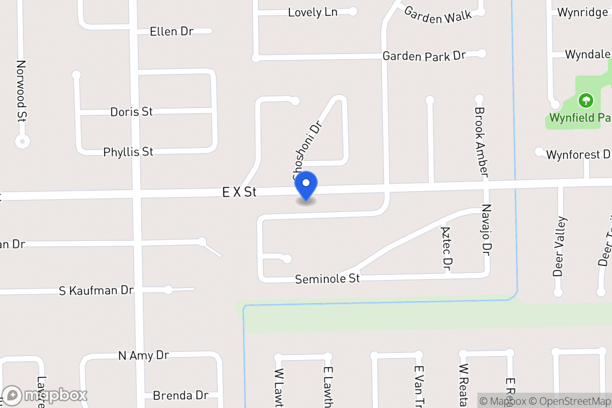 Map of 1301 Comanche St, Deer Park