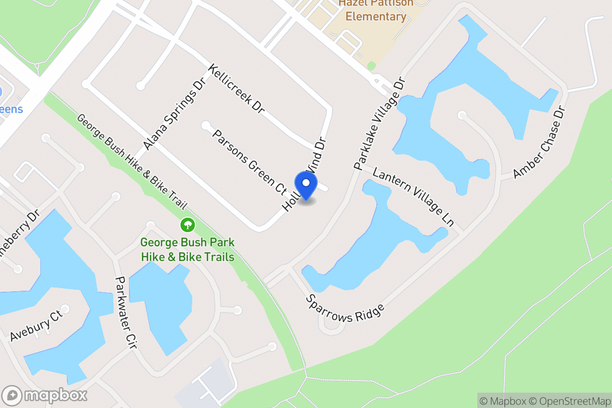 Map of 1911 Hollow Wind Dr, Katy