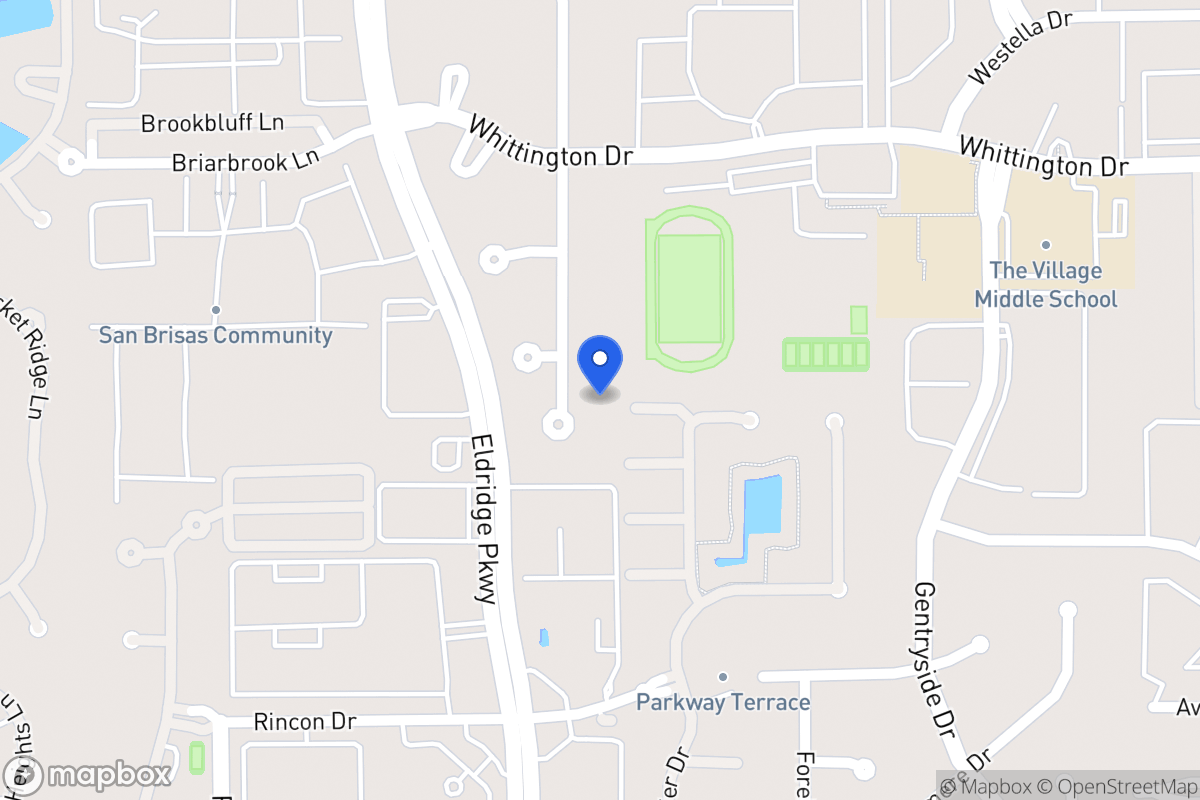 Map of 2115 Foreland Dr, Houston