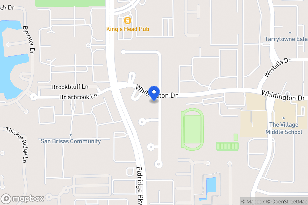 Map of 13303 Whittington Dr, Houston