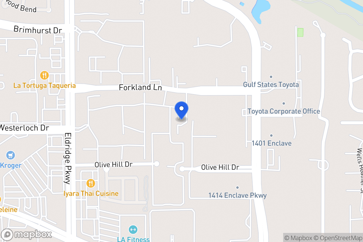 Map of Forkland Dr, Houston