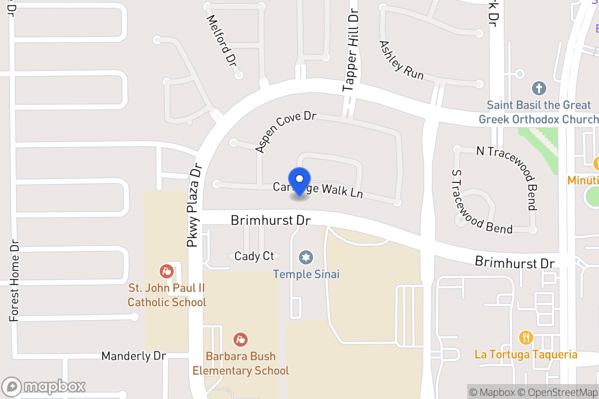 Map of 13827 Carriage Walk Ln, Houston