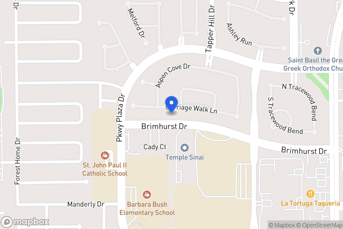 Map of 13835 Carriage Walk Ln, Houston