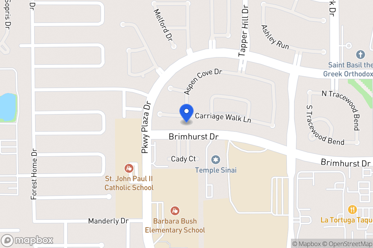 Map of 13907 Carriage Walk Ln, Houston