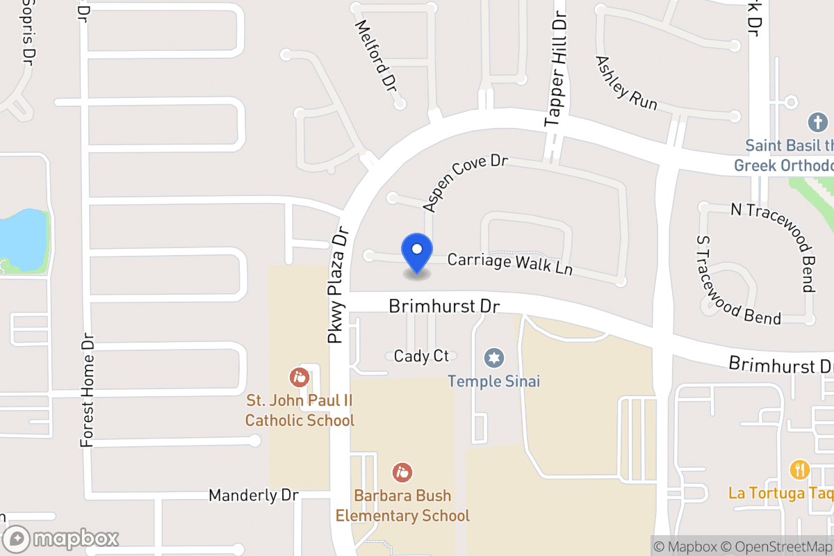 Map of 13911 Carriage Walk Ln, Houston