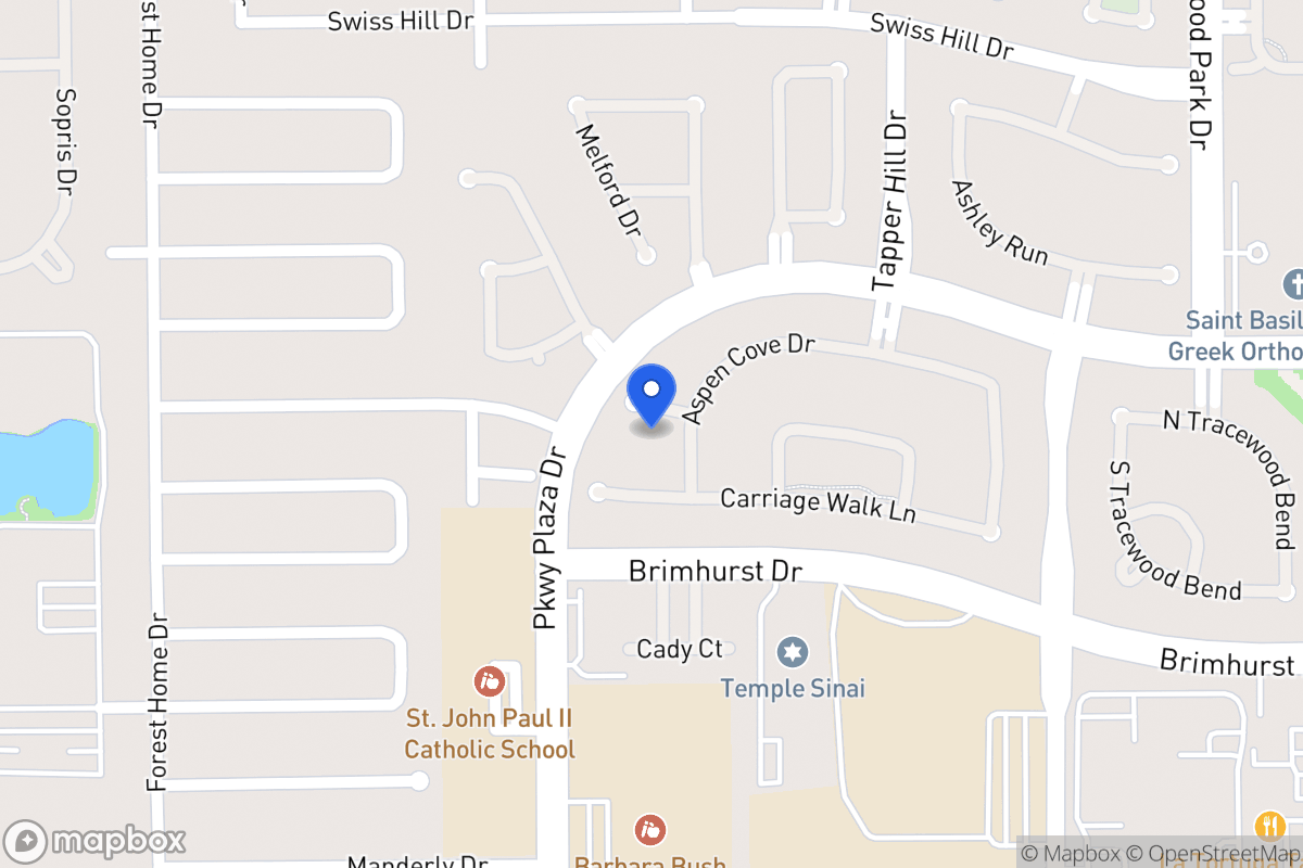Map of 13907 Aspen Cove Ct, Houston