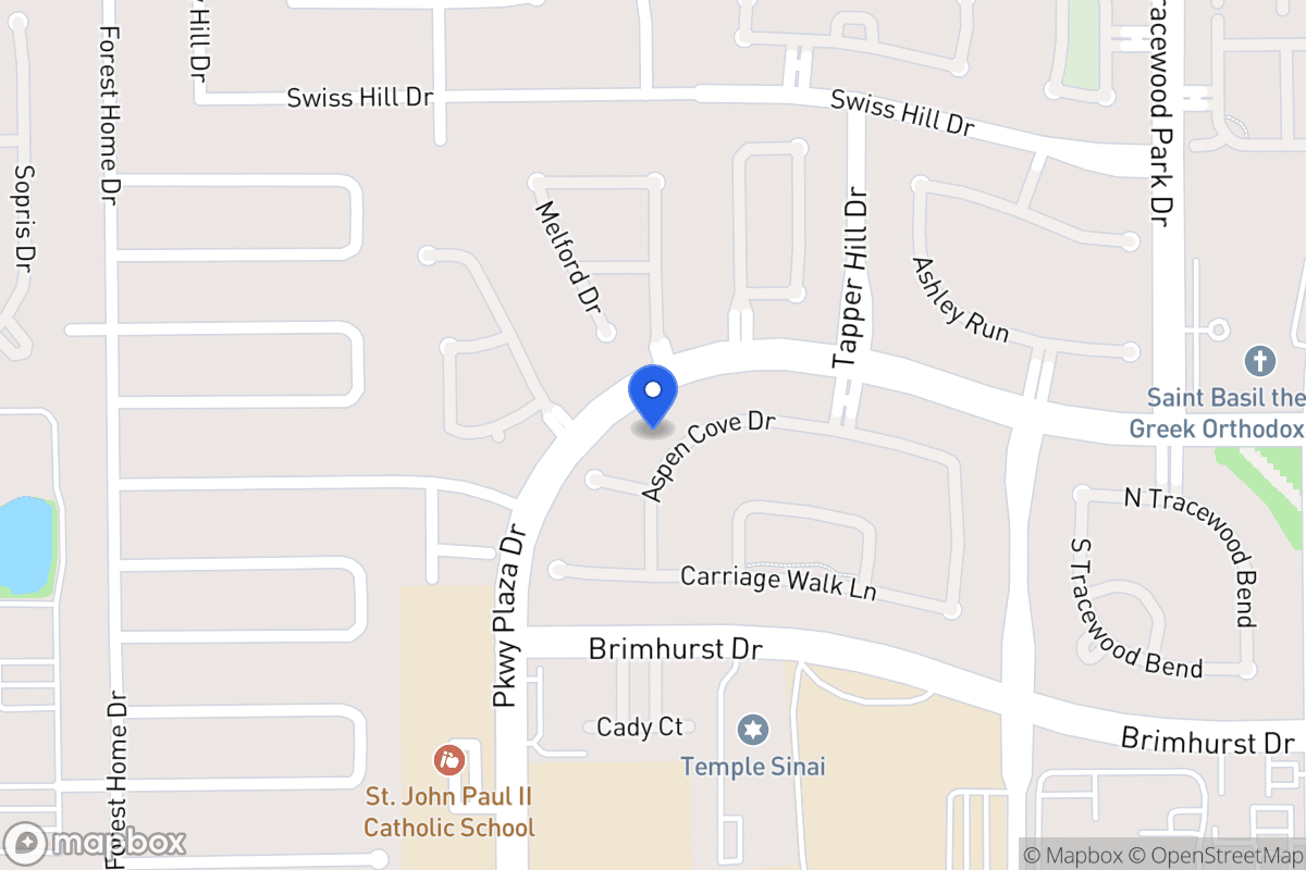 Map of 13838 Aspen Cove Dr, Houston