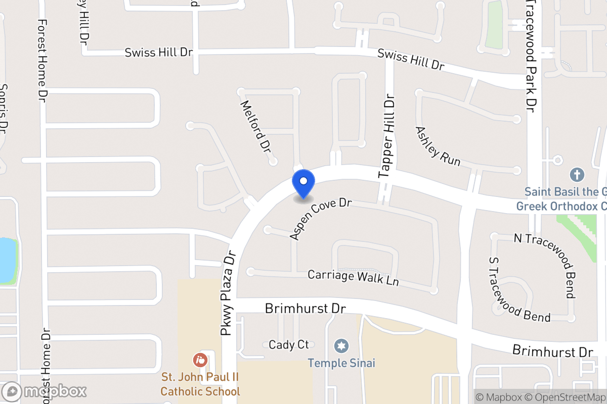 Map of 13834 Aspen Cove Dr, Houston
