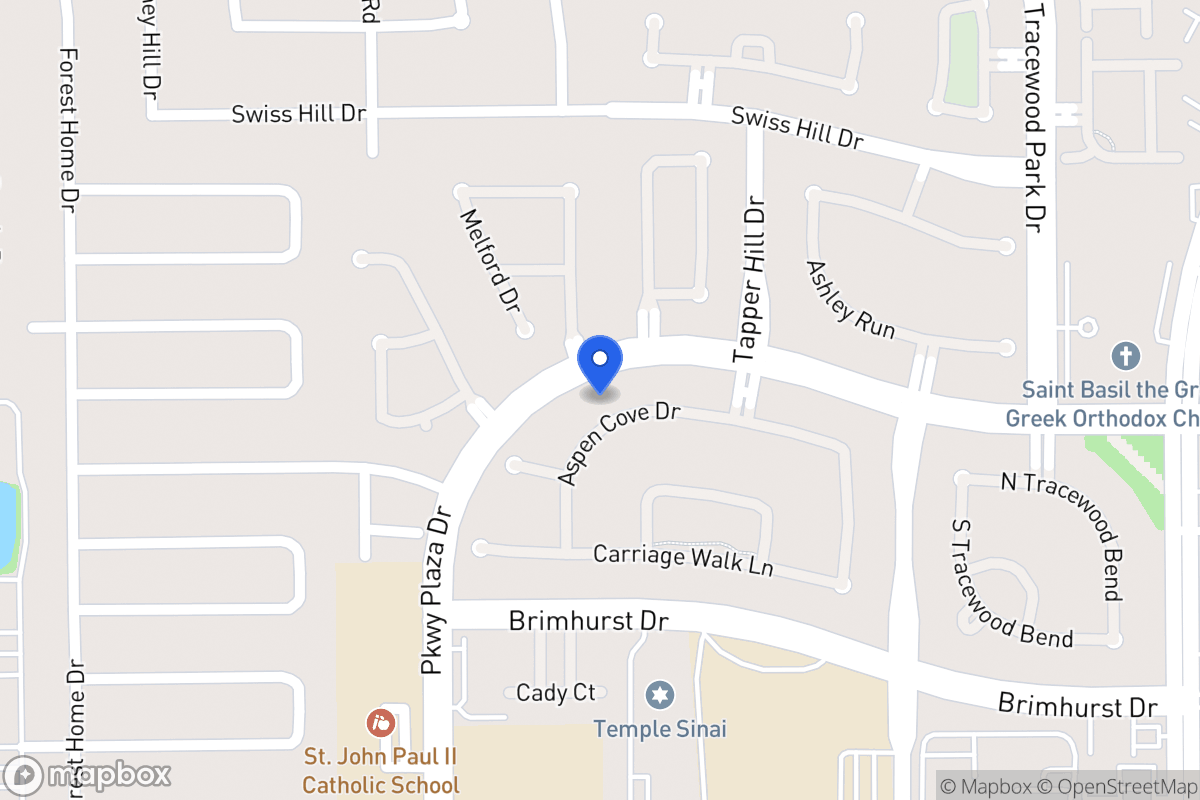 Map of 13830 Aspen Cove Dr, Houston
