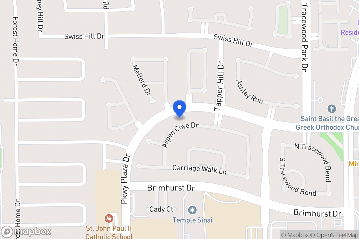 Map of 13826 Aspen Cove Dr, Houston