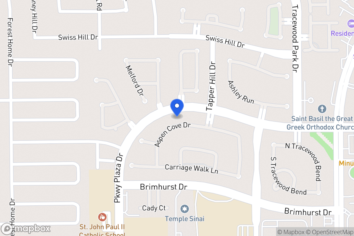 Map of 13822 Aspen Cove Dr, Houston