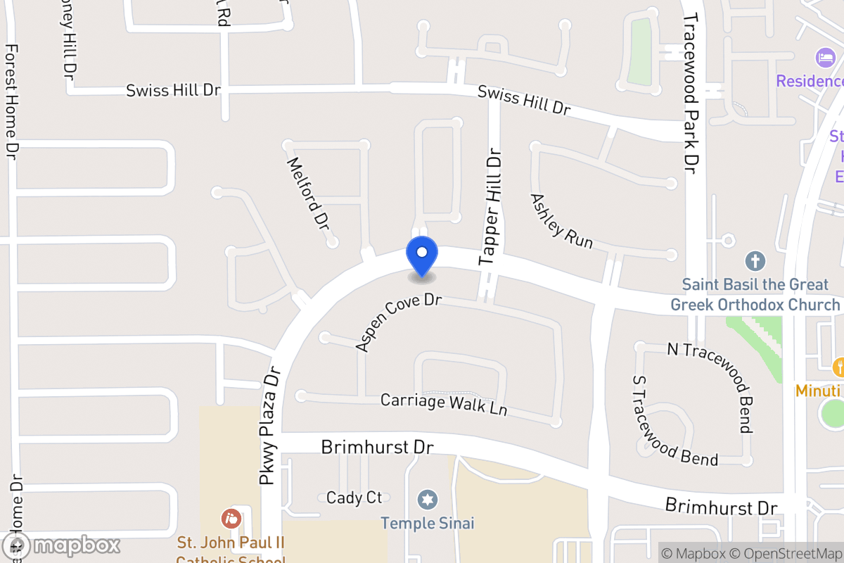 Map of 13818 Aspen Cove Dr, Houston
