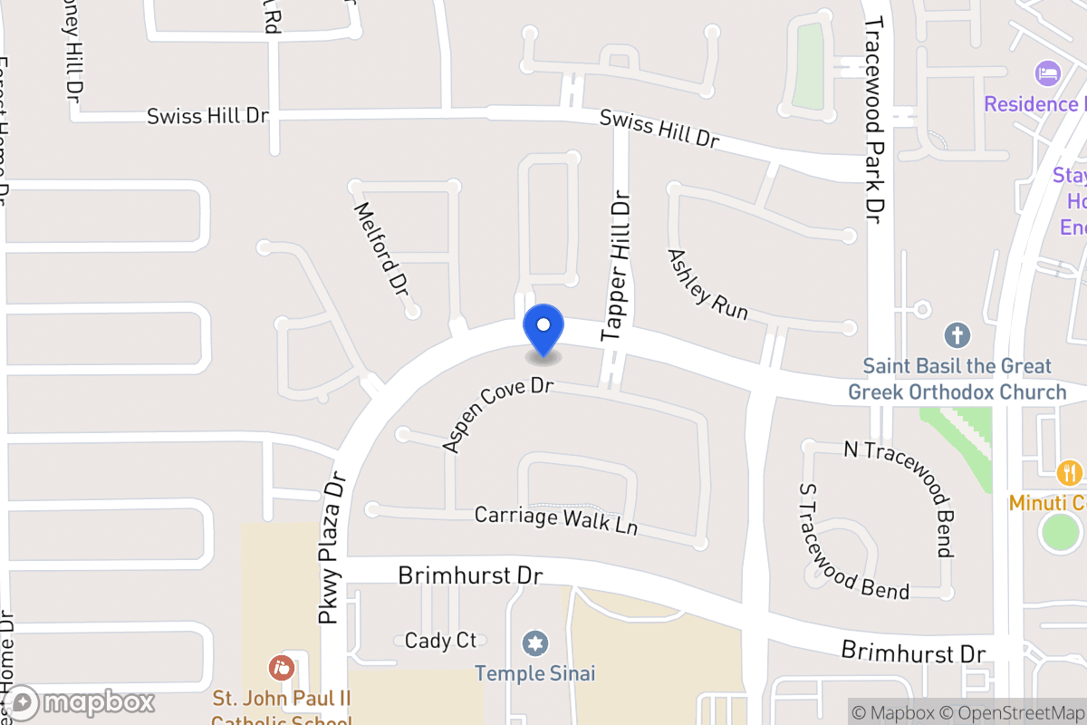 Map of 13814 Aspen Cove Dr, Houston