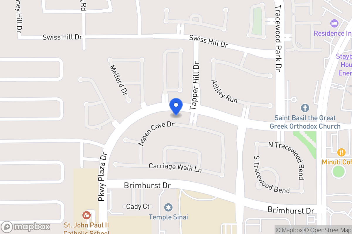 Map of 13810 Aspen Cove Dr, Houston