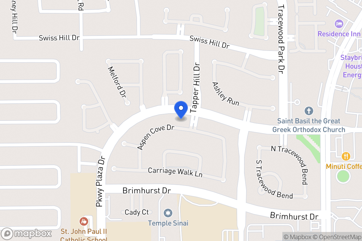 Map of 13806 Aspen Cove Dr, Houston
