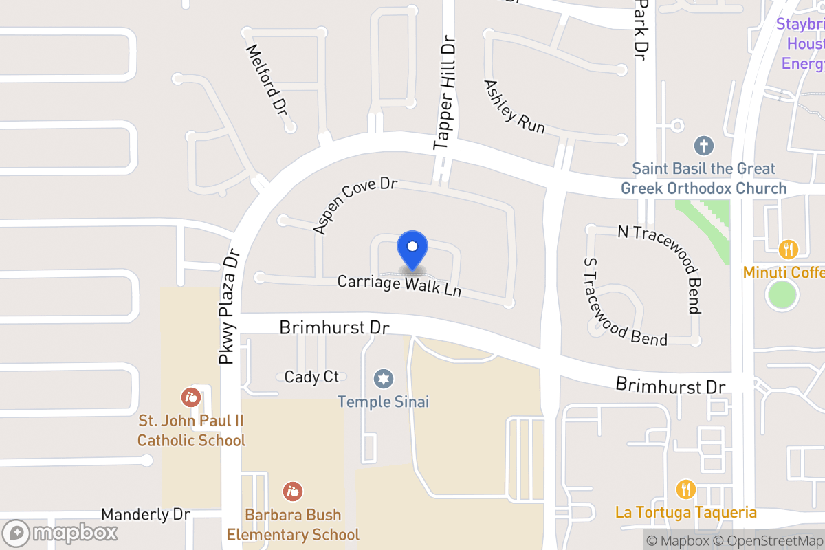 Map of Carriage Walk Ln, Houston