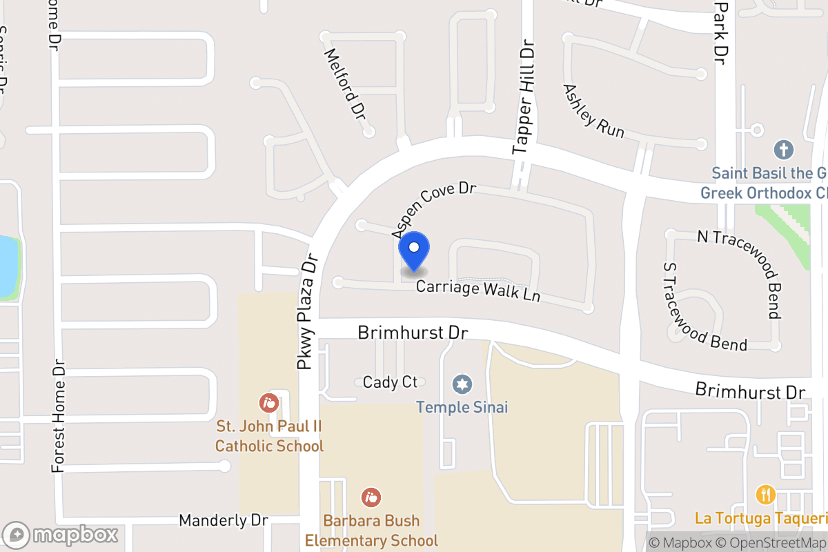 Map of 13919 Aspen Cove Dr, Houston