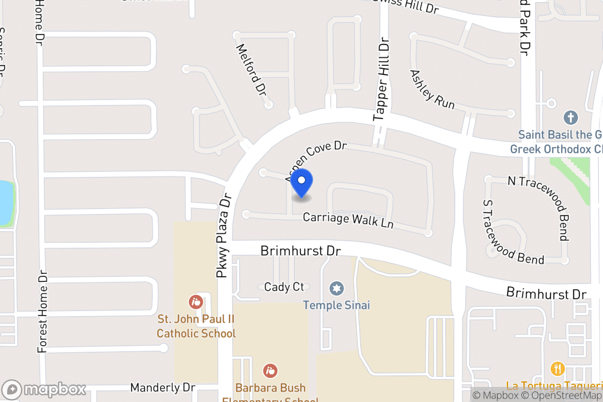 Map of 13915 Aspen Cove Dr, Houston