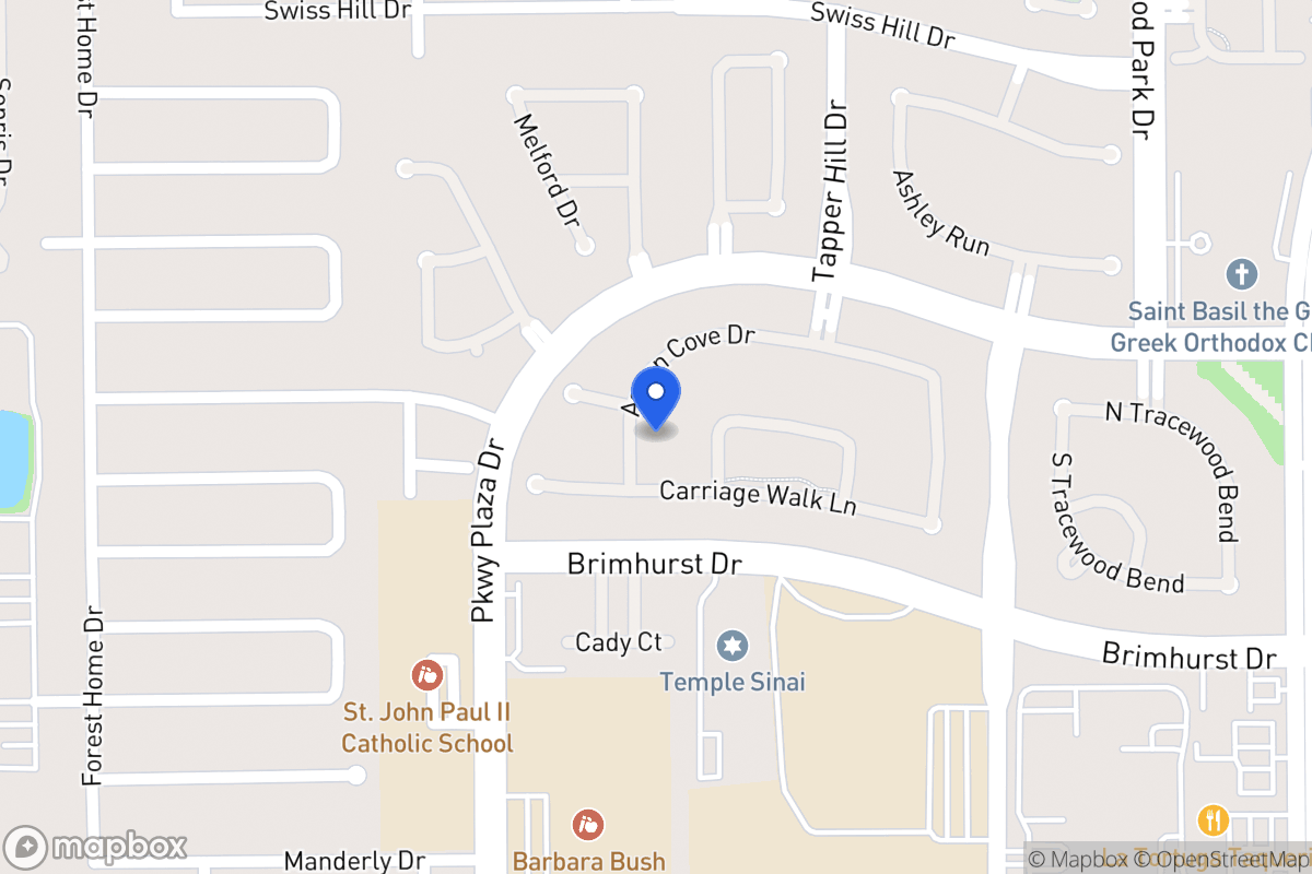 Map of 13911 Aspen Cove Dr, Houston