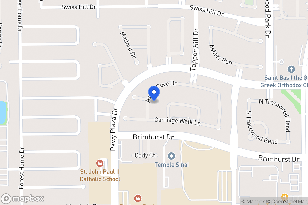 Map of 13907 Aspen Cove Dr, Houston