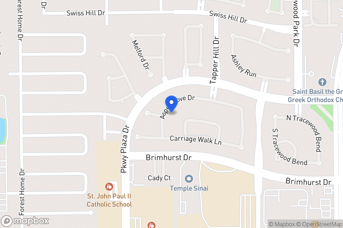 Map of 13903 Aspen Cove Dr, Houston