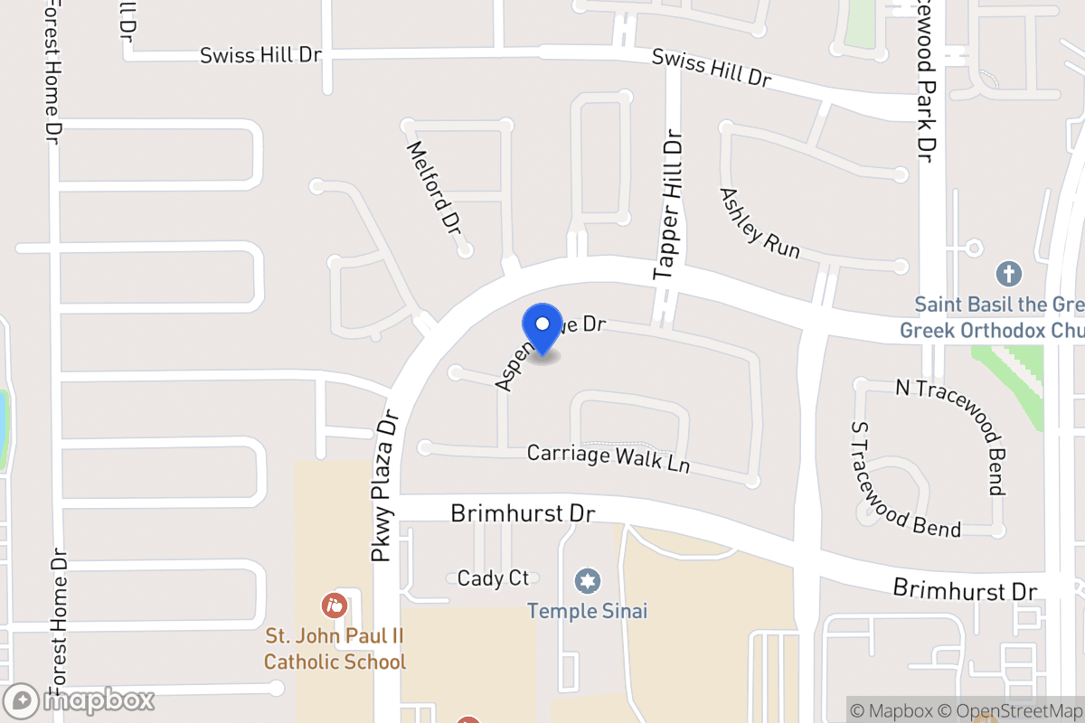 Map of 13839 Aspen Cove Dr, Houston