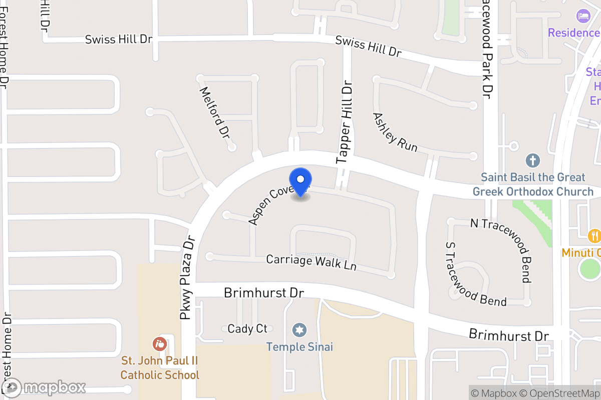 Map of 13815 Aspen Cove Dr, Houston