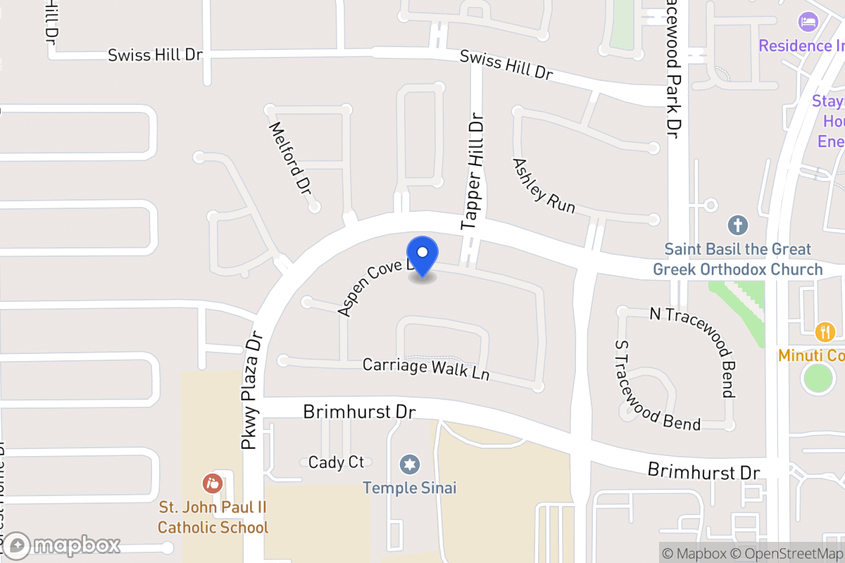 Map of 13811 Aspen Cove Dr, Houston