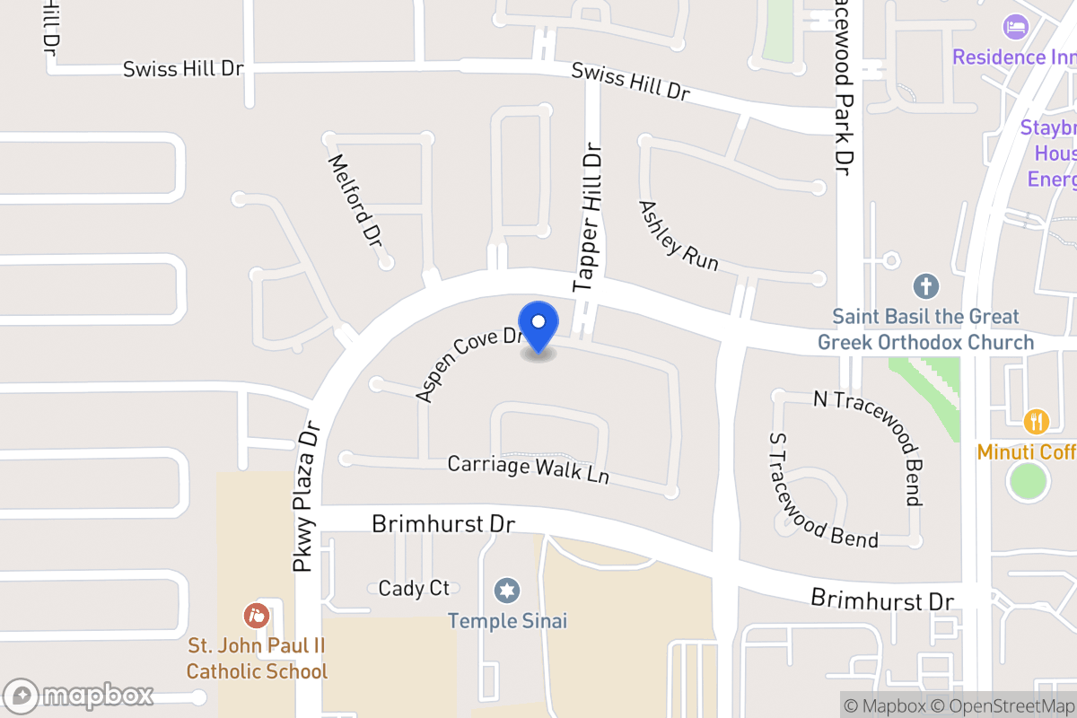 Map of 13807 Aspen Cove Dr, Houston